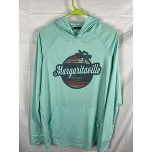 Margaritaville Resort Hoodie Size M Mint Green Orlando Kangaroo Pocket